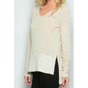 New COA High Low Split Hem Sweater sz S